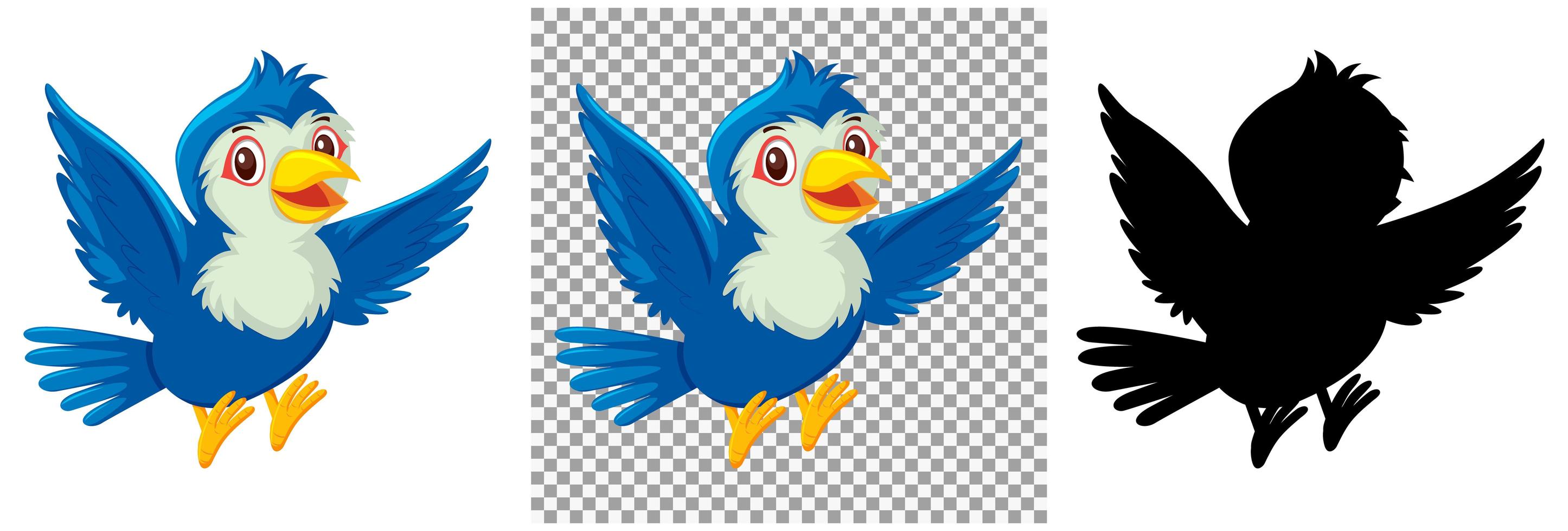 conjunto de personajes de aves vector