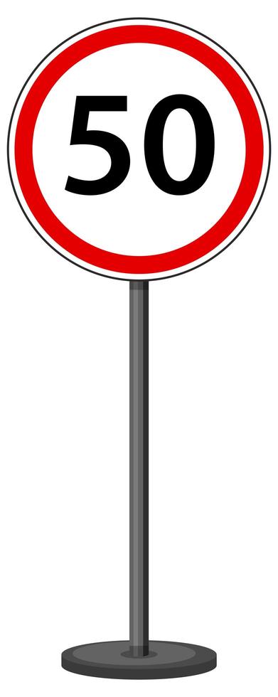 Red traffic sign on white background vector