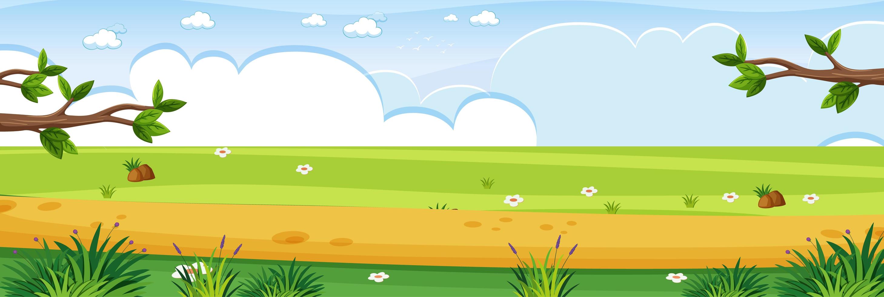 Nature simple outdoor landscape vector