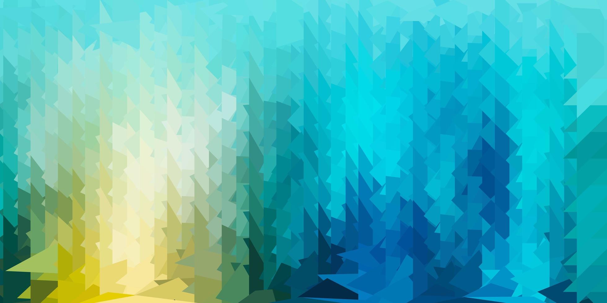 Light blue, yellow vector triangle mosaic wallpaper.