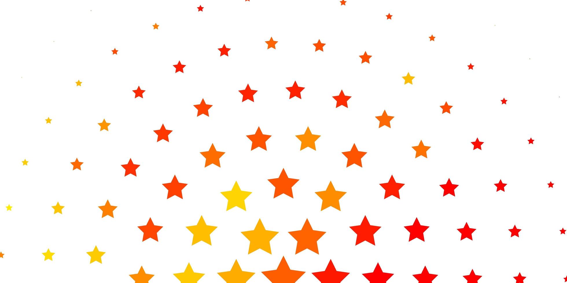 Light Red, Yellow vector template with neon stars.