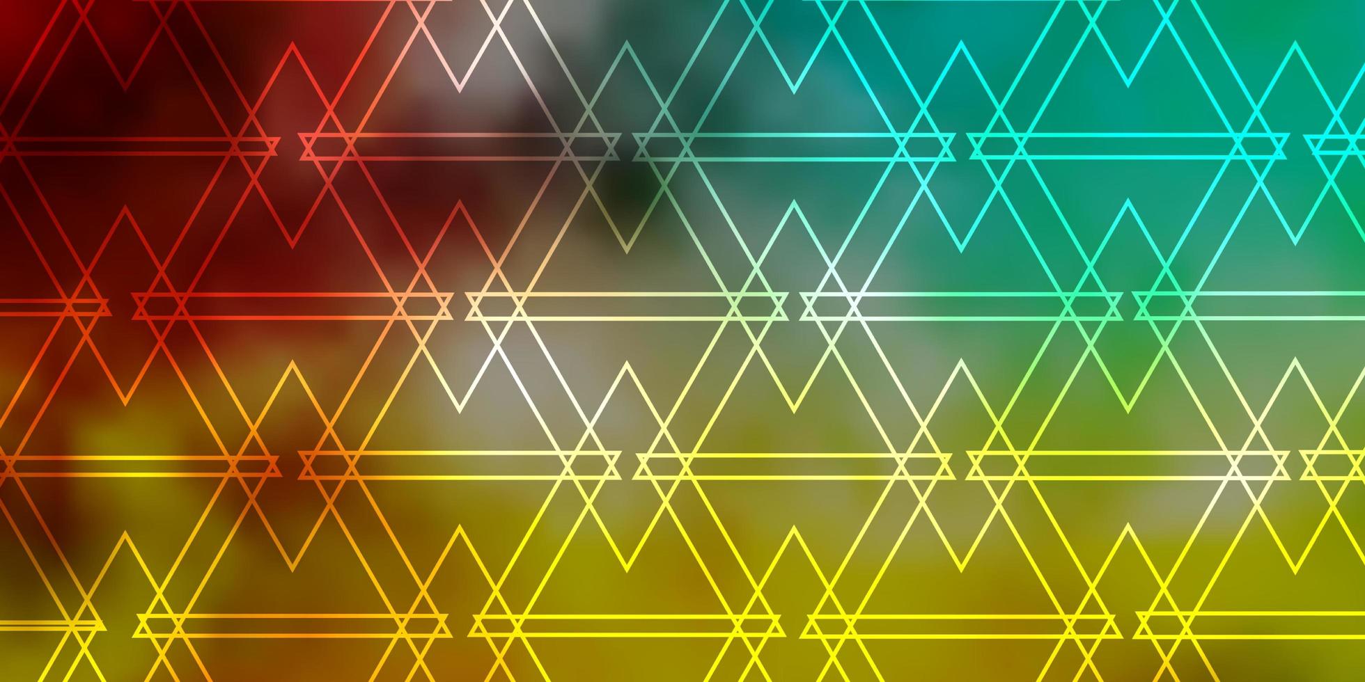 Light Multicolor vector background with lines, triangles.