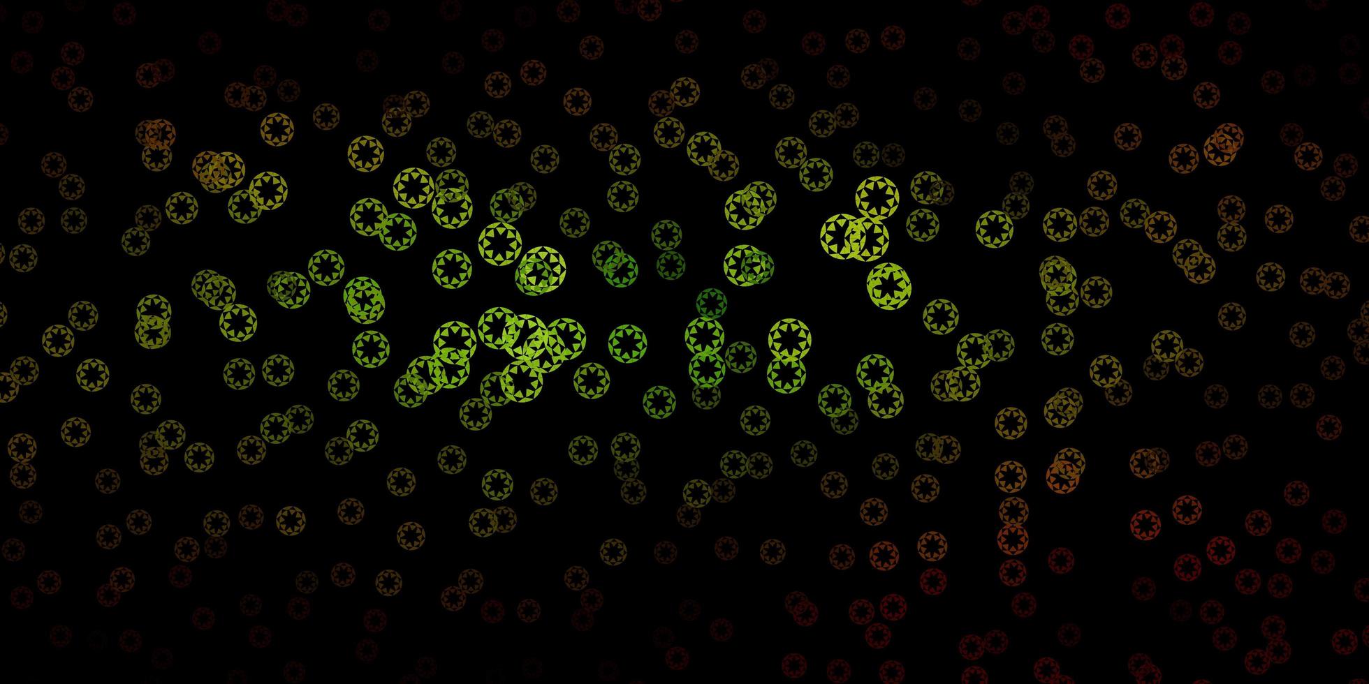 Dark green, yellow vector template with circles