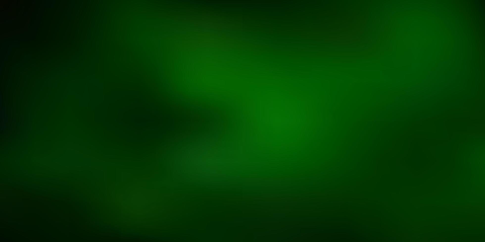 Dark green vector abstract blur drawing.
