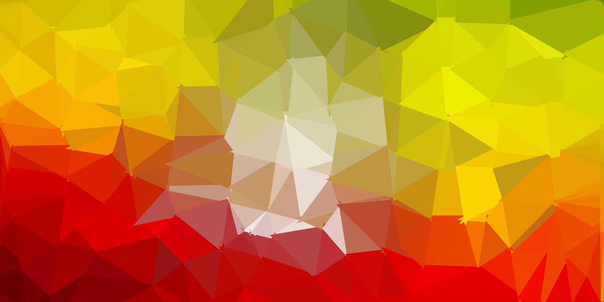 Light green, red vector abstract triangle background.