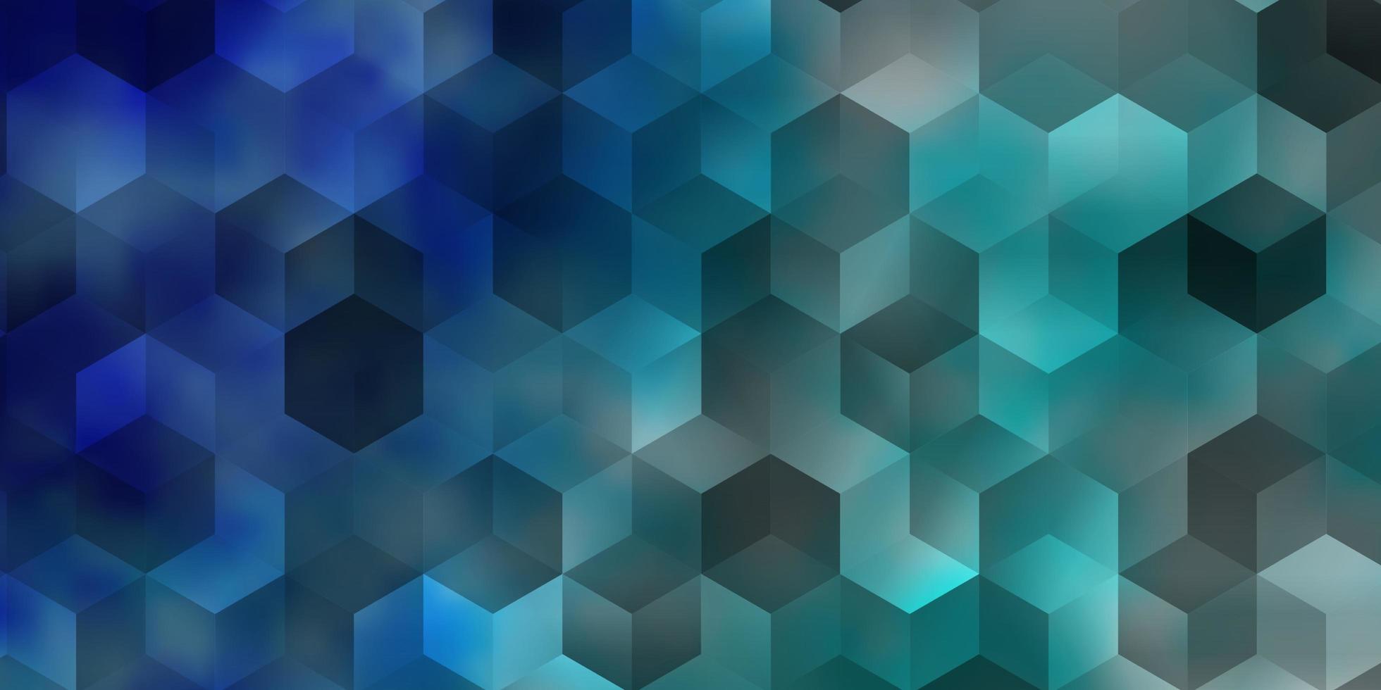 Light BLUE vector background with set of hexagons. 1849166 Vector Art ...