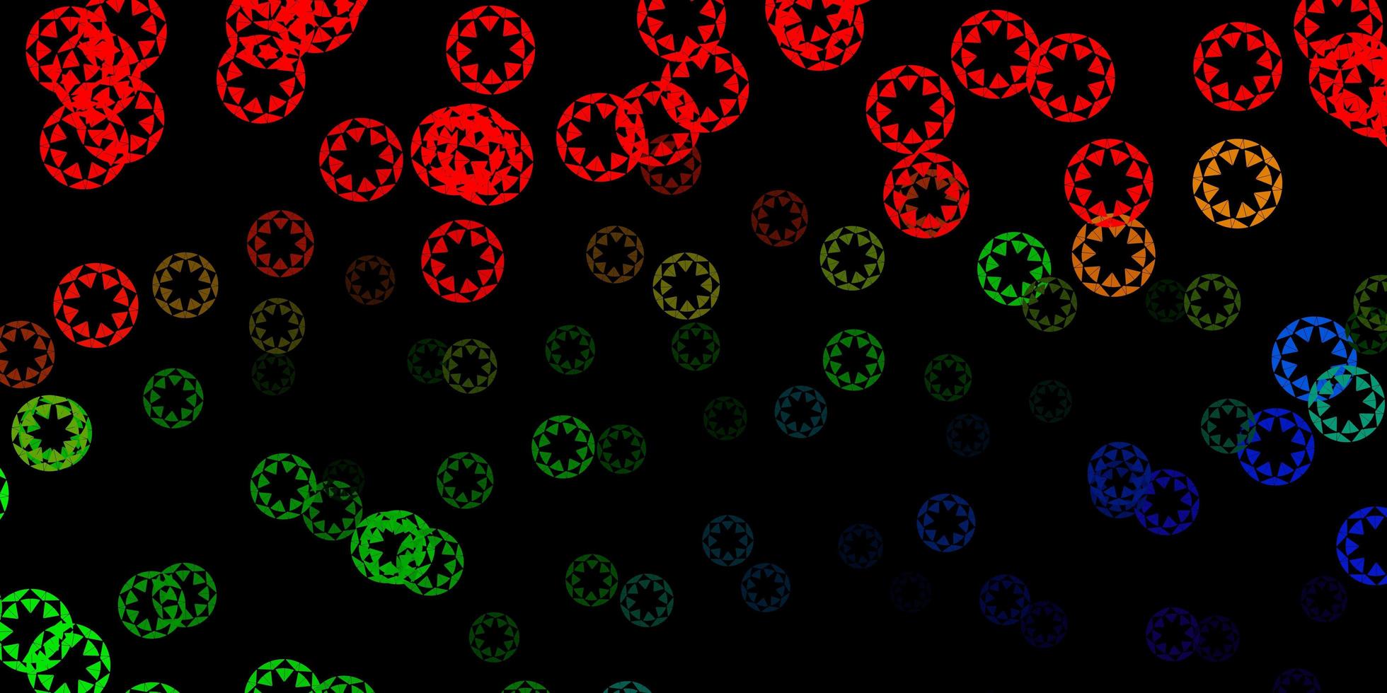 Dark multicolor vector layout with circle shapes.