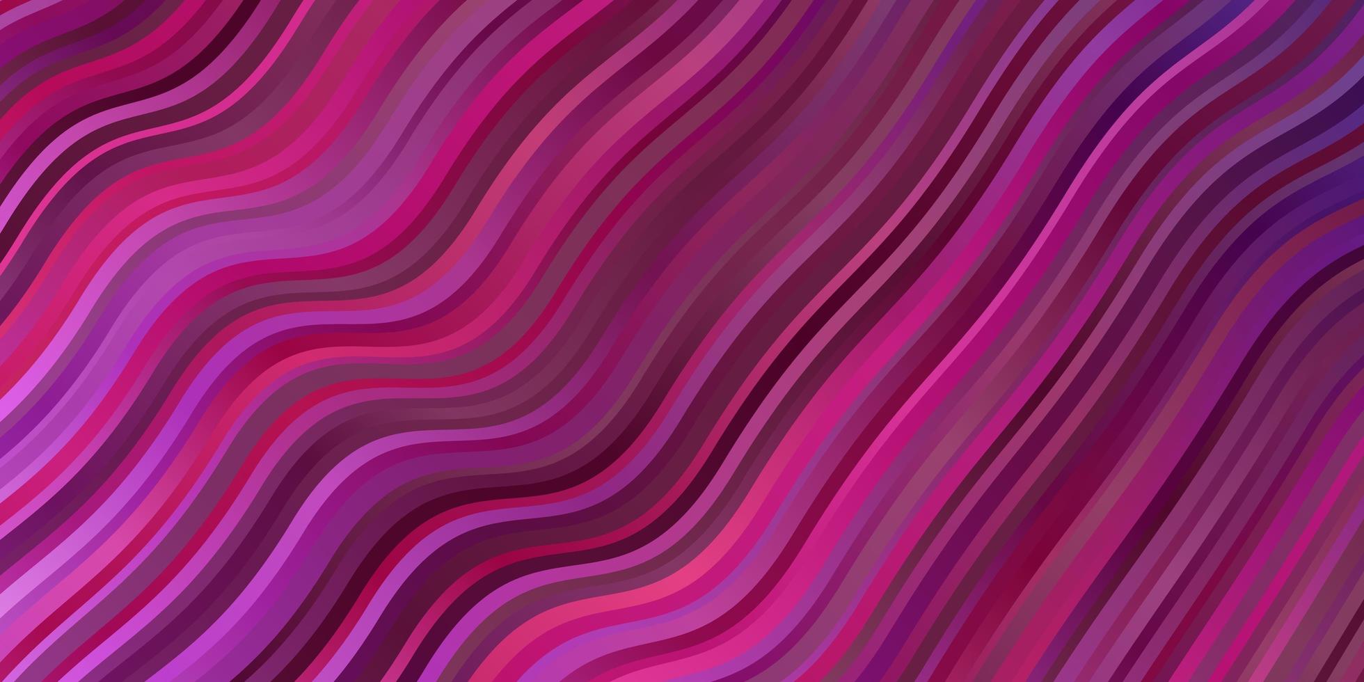 Dark Purple, Pink vector background with curves.