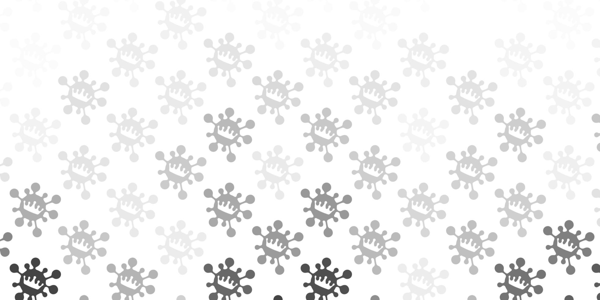 Light gray vector backdrop with virus symbols