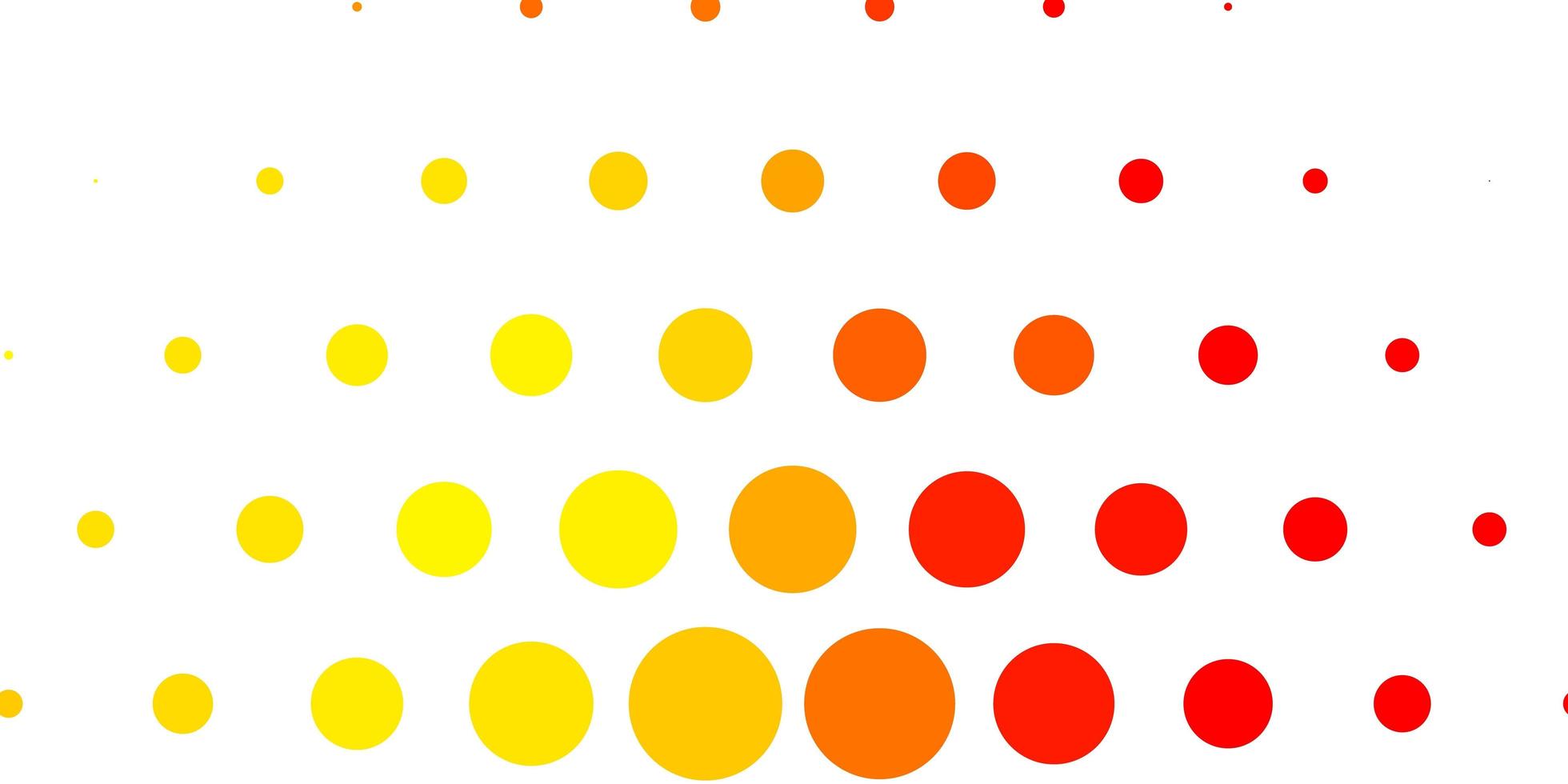 Light Red, Yellow vector background with spots.