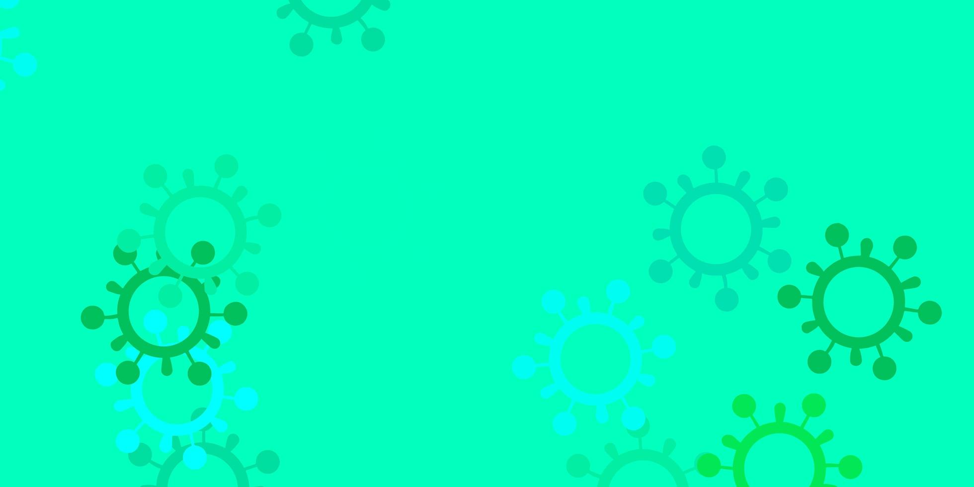 plantilla de vector verde claro con signos de gripe
