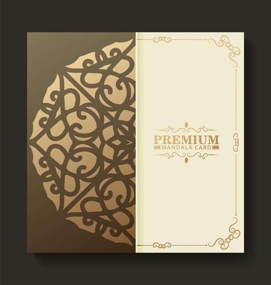 diseño de menú de textura de patrón dorado premium vector