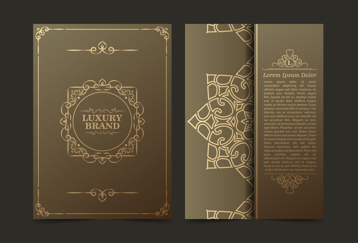 Luxury premium vintage ornate cover vector