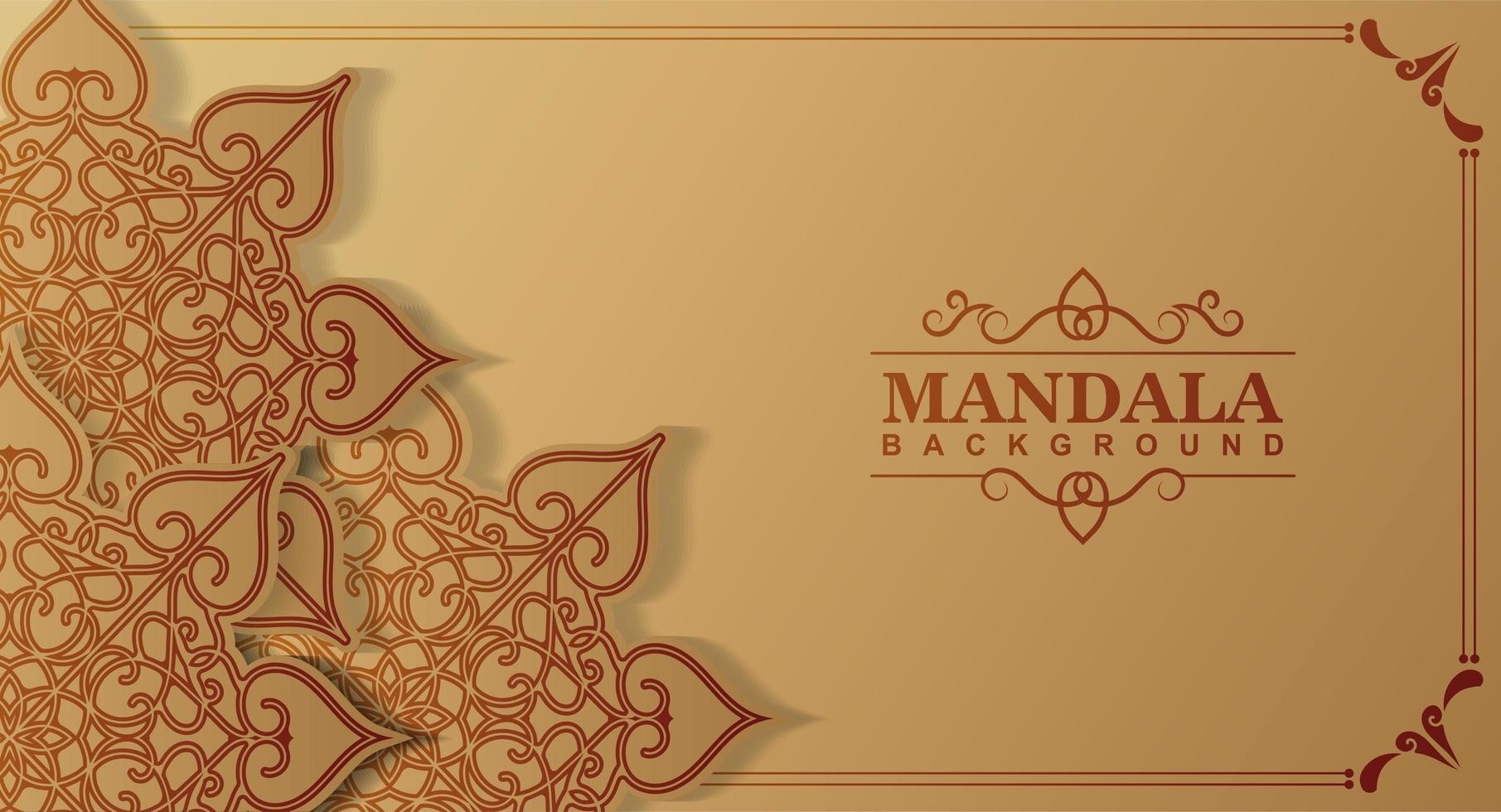 Conjunto de plantillas de fondo de concepto de mandala de lujo vector