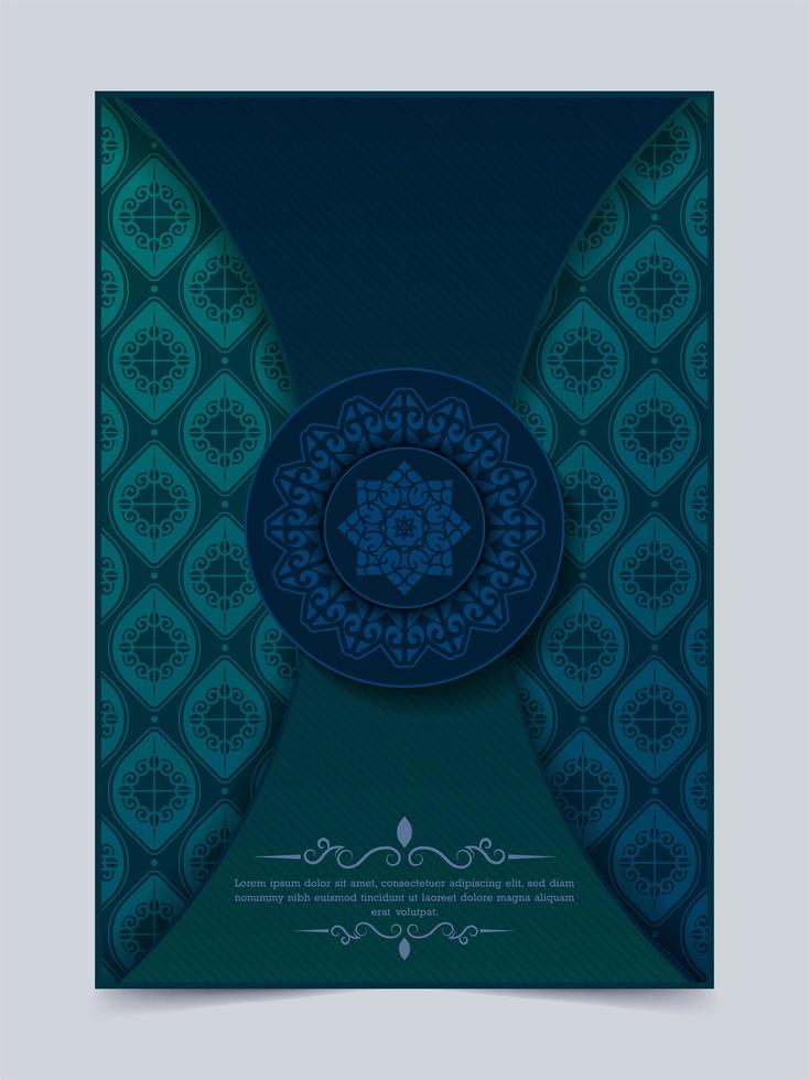 Vintage greeting card with mandala motif modern vector