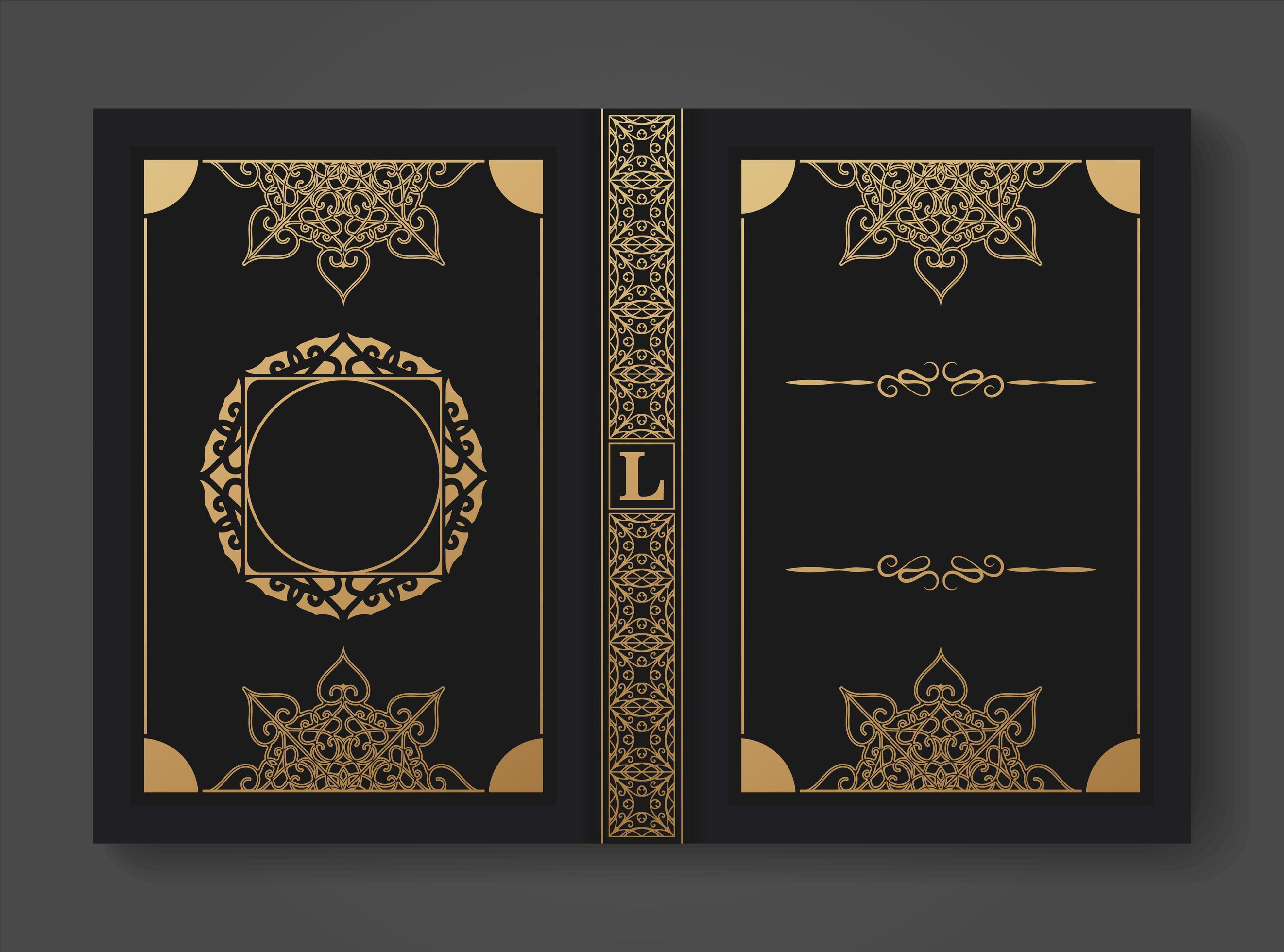 Ornamental book cover design template 1849298 Vector Art at Vecteezy