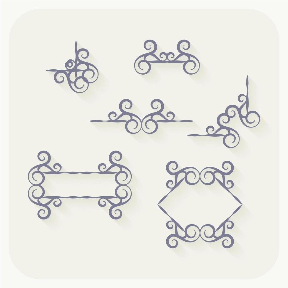 Ornamental elements collection vector