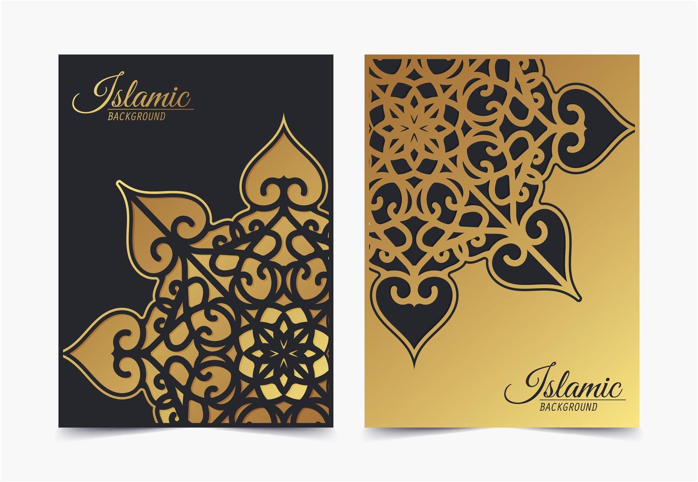 Elegant Islamic cover with mandala concept vector