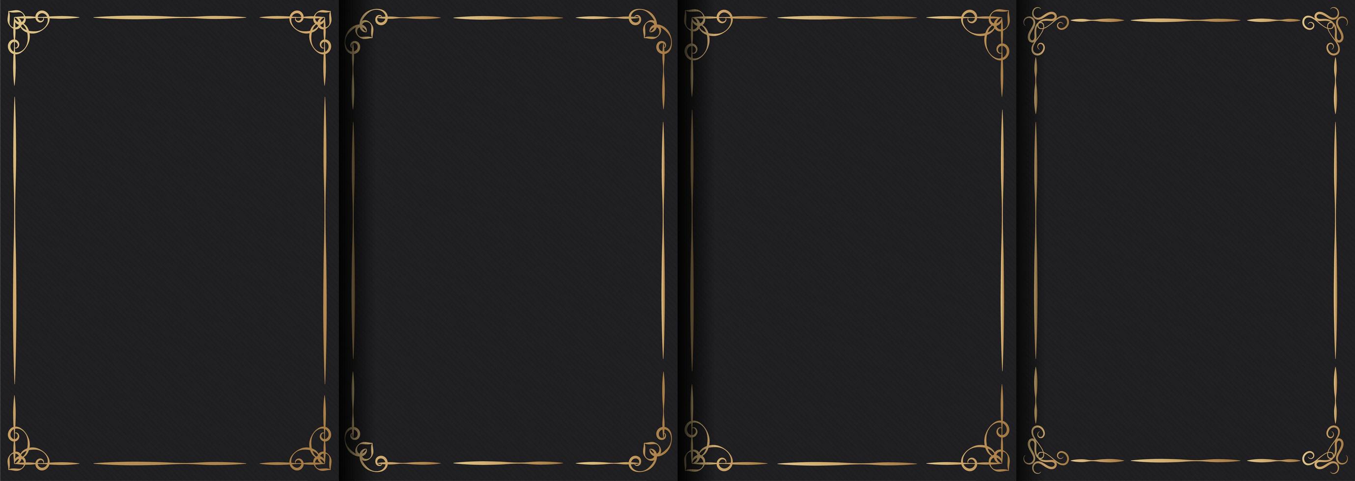 Luxury vintage ornamental frame collection vector