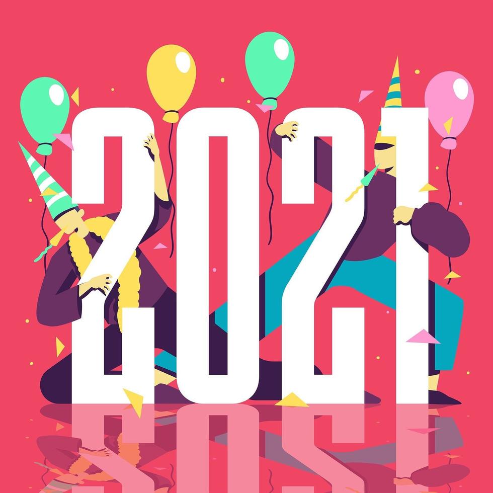 Celebrate 2021 With Style vector