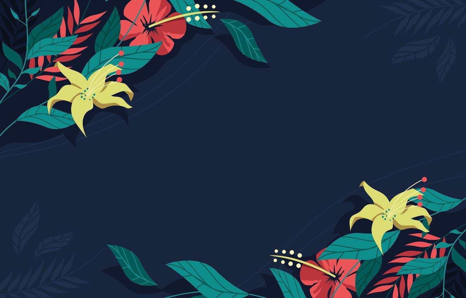 Classic Navy and Red Flower Bloom Background vector