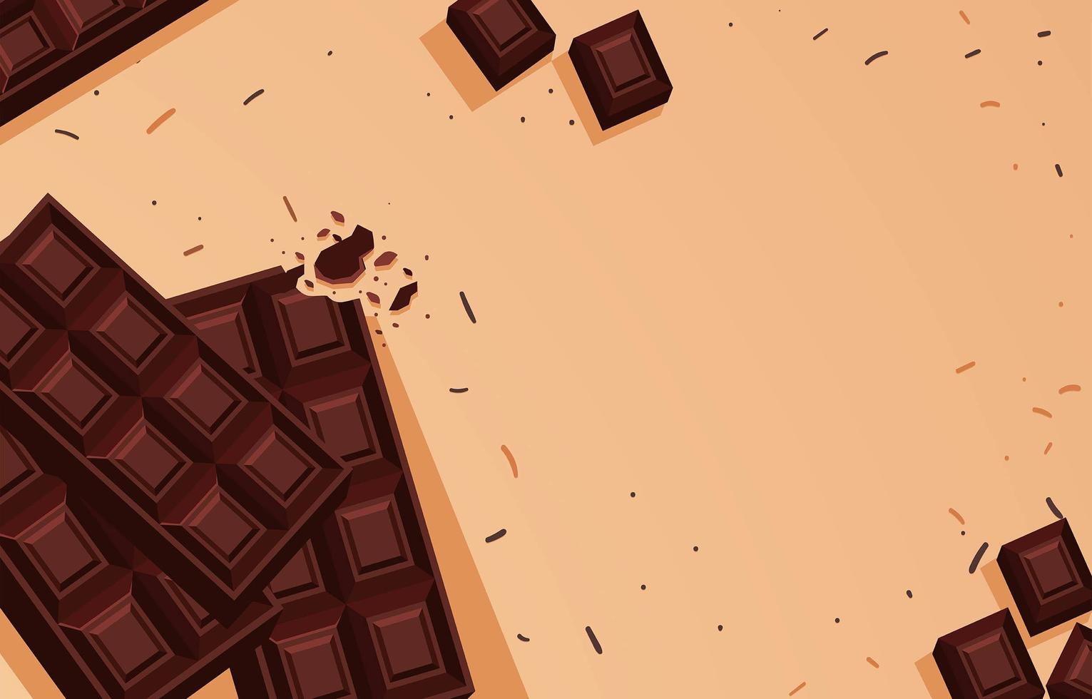 Dark Chocolate Bar Background vector