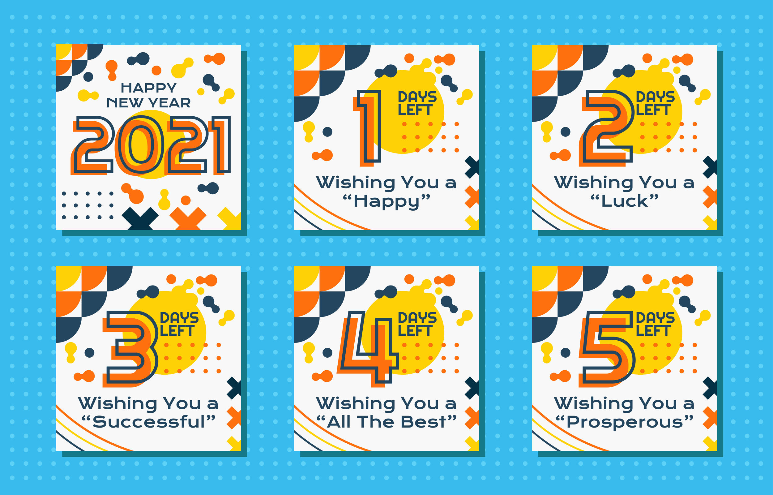 Countdown Post New Year with Geometric 1849408 Vector Art at Vecteezy