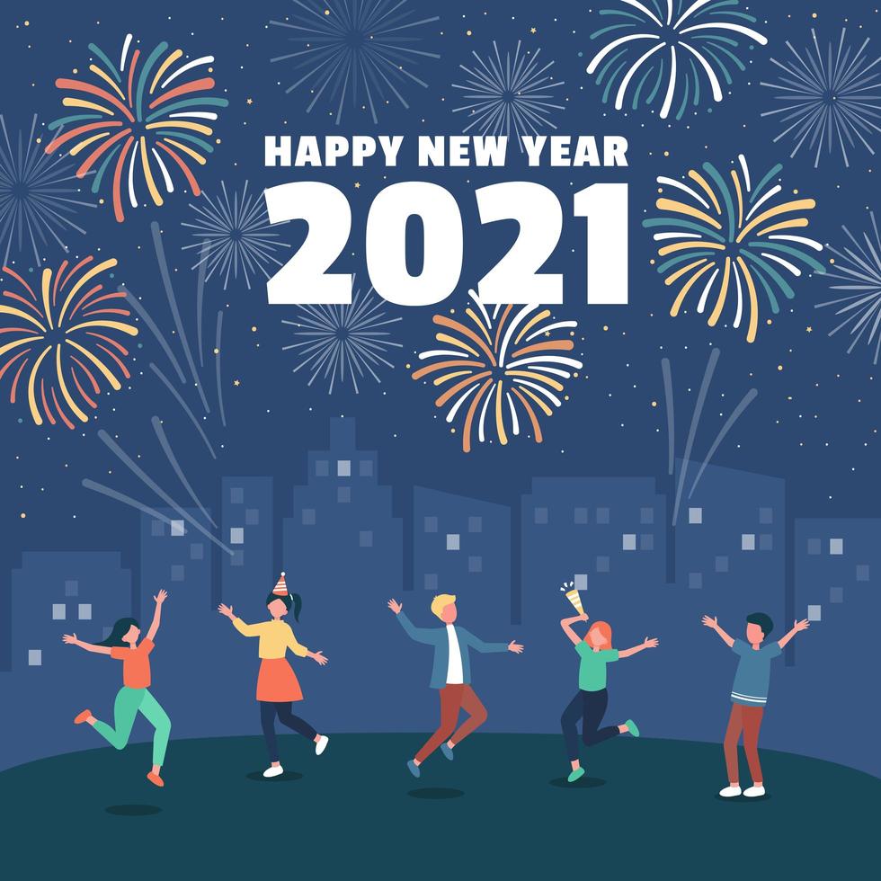 New Year Firework Celebration vector