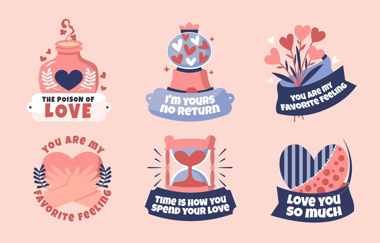 Heart Shaped icons for Valentine vector