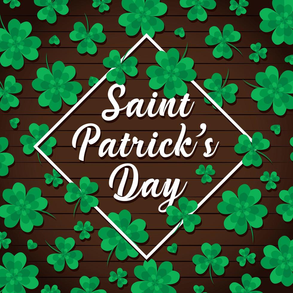 Saint Patrick Clover Theme vector