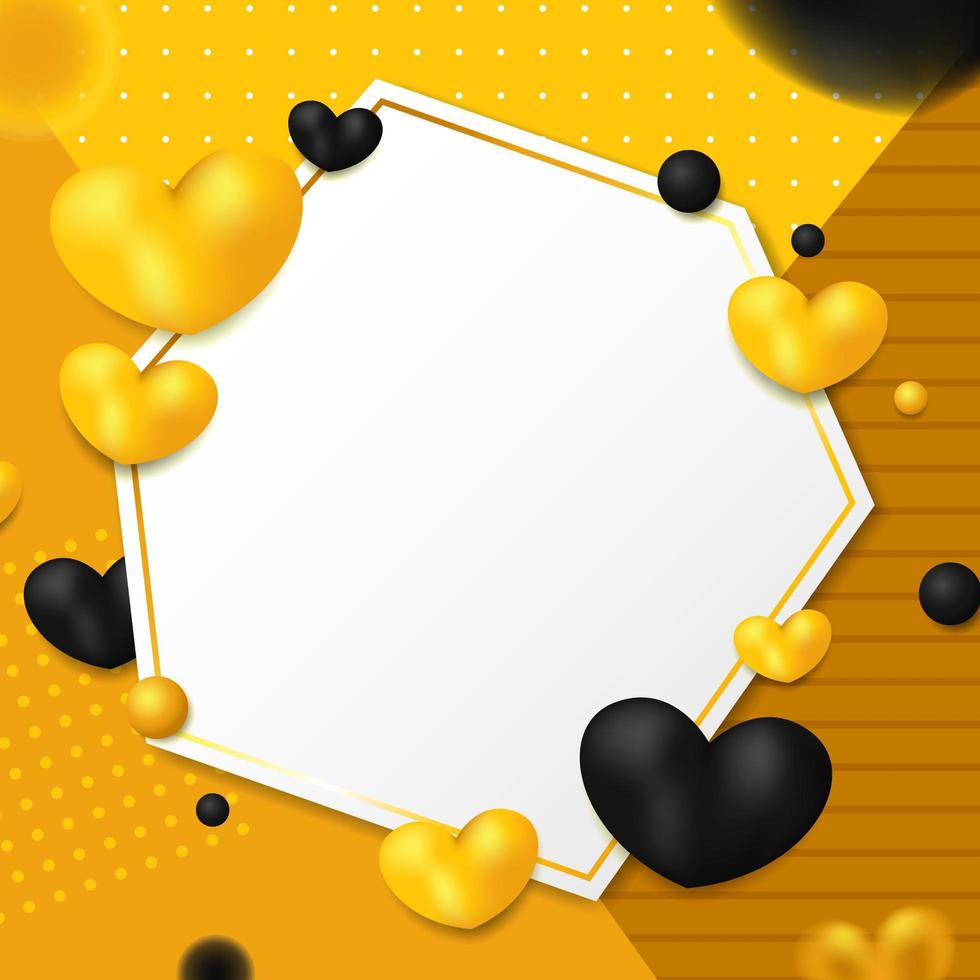 Golden Heart Background vector