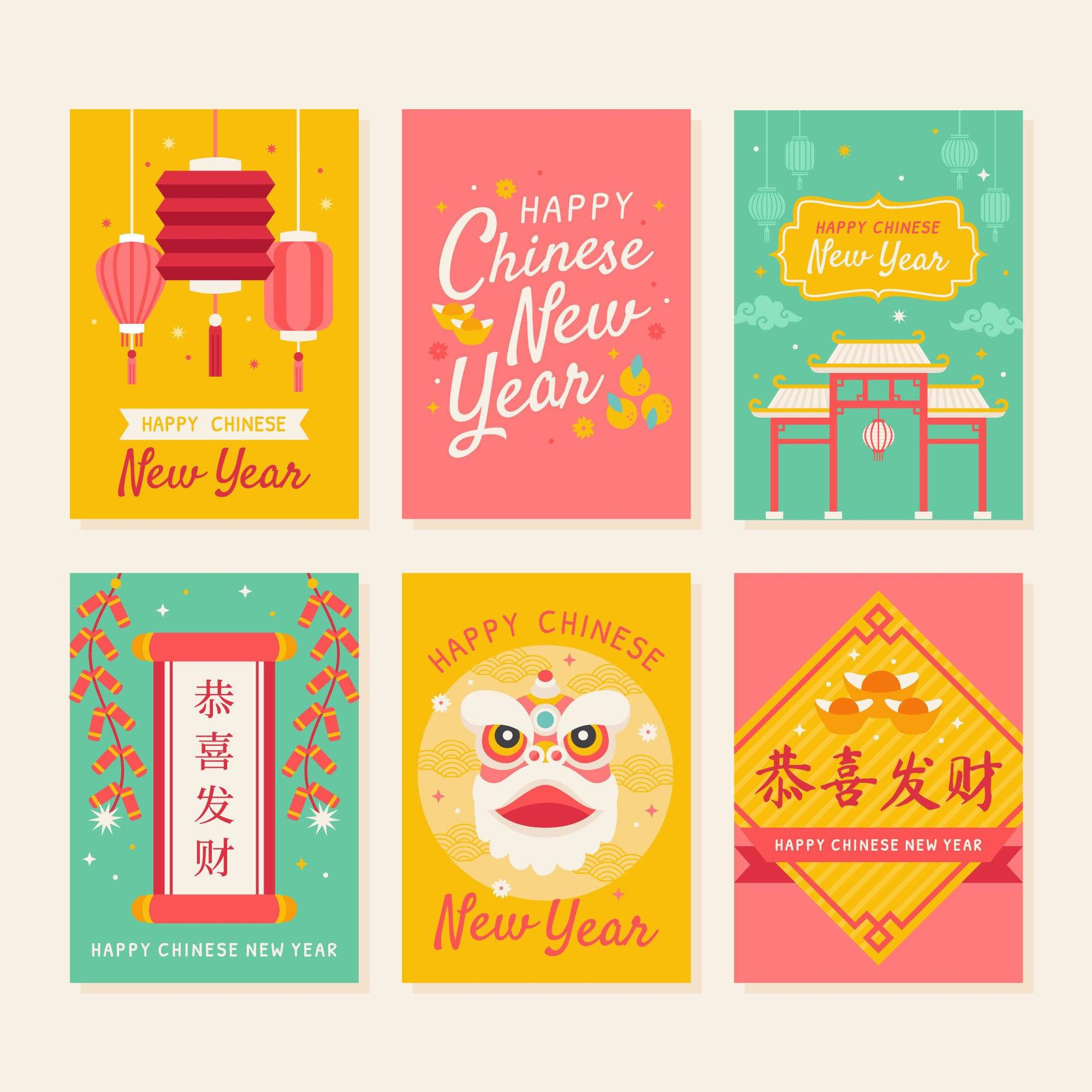 Pin on classroom Chinese New Year Bright Colourful Greeting Card 1849435 Vector Art at