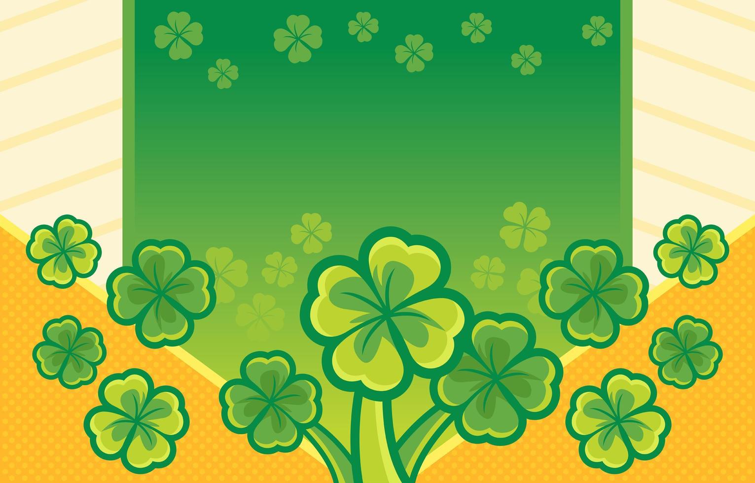 Clover of Saint Patricks Day vector