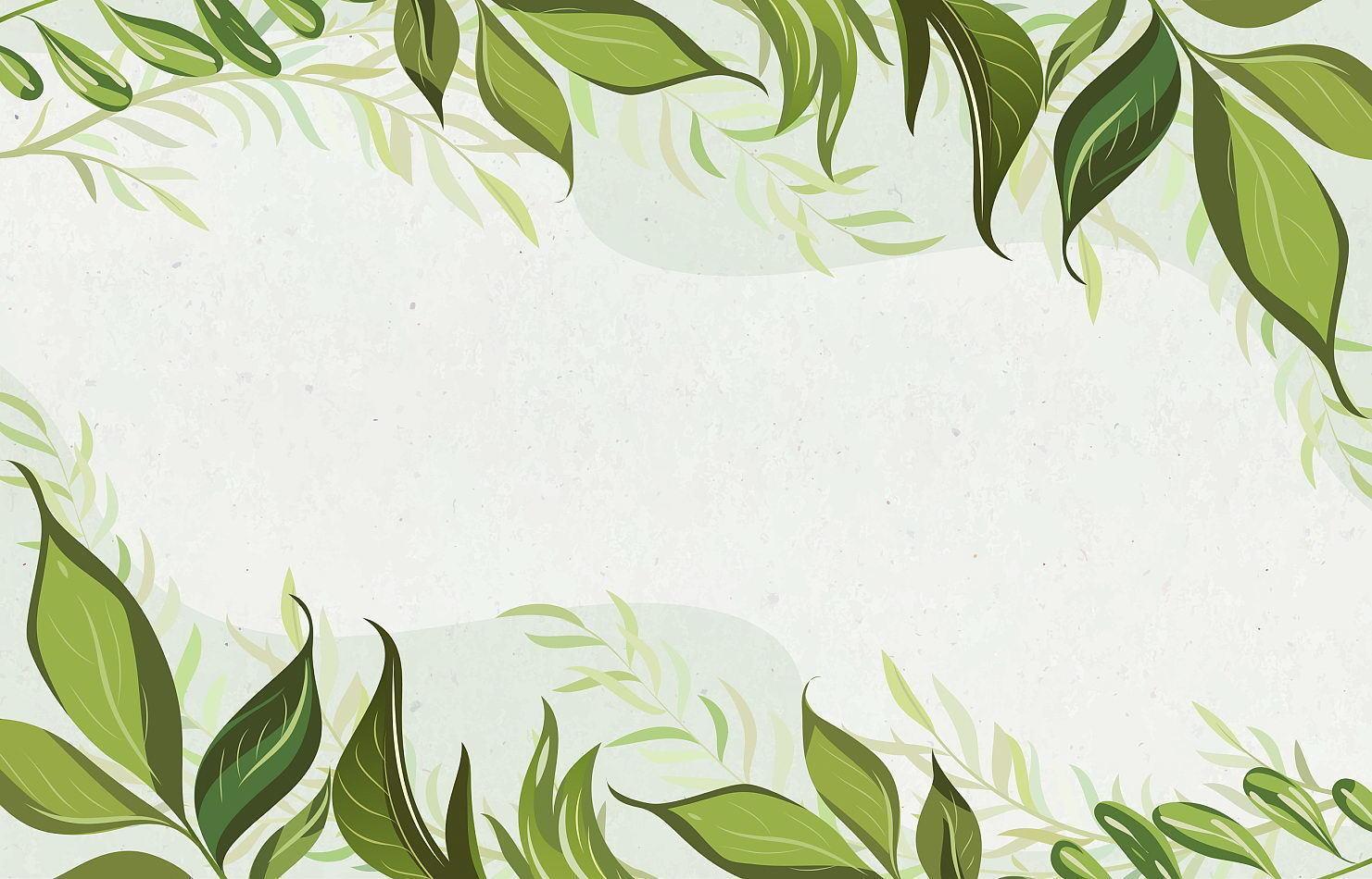 Simple Floral Leaves Background vector