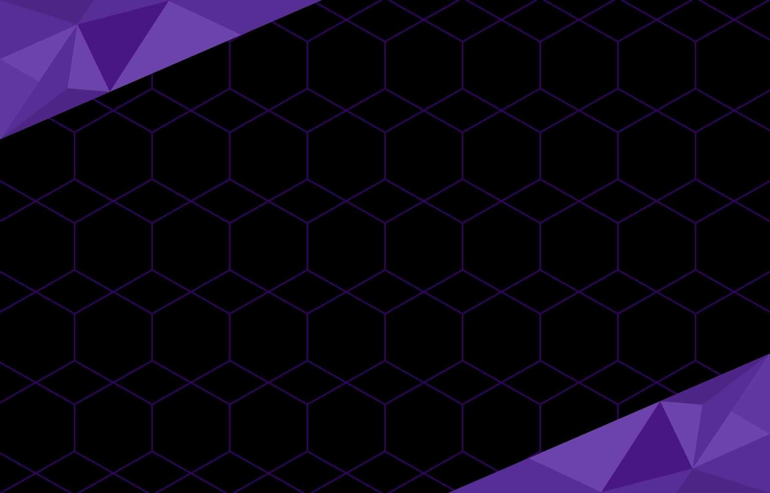Black Background With Triangular And Purple Color Accent vector