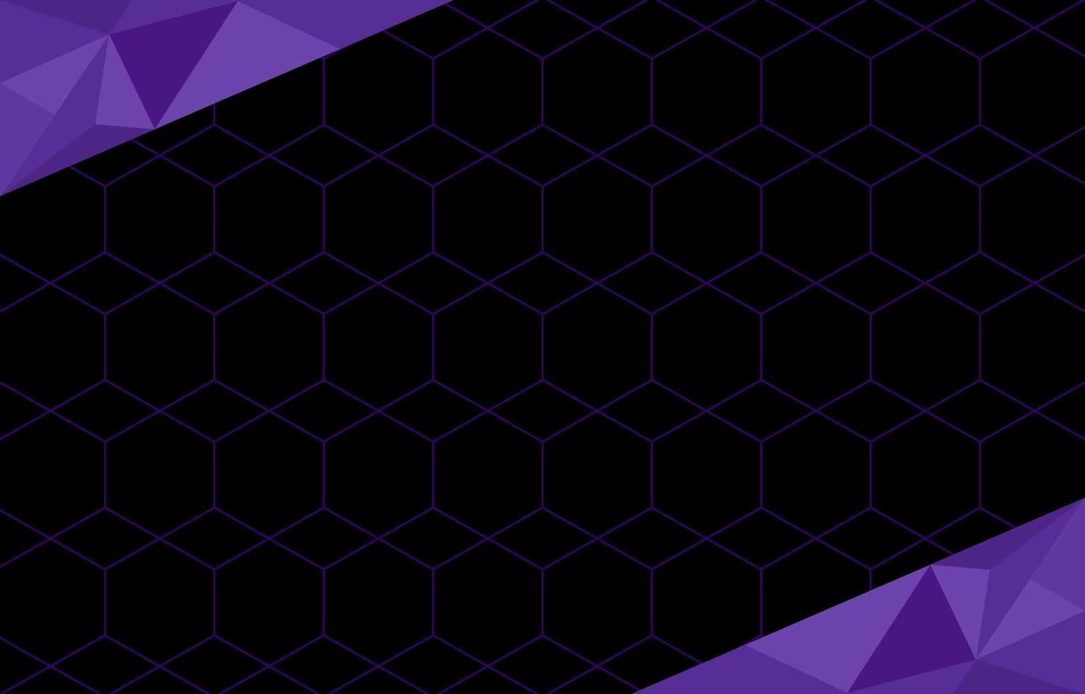 Black Background With Triangular And Purple Color Accent vector