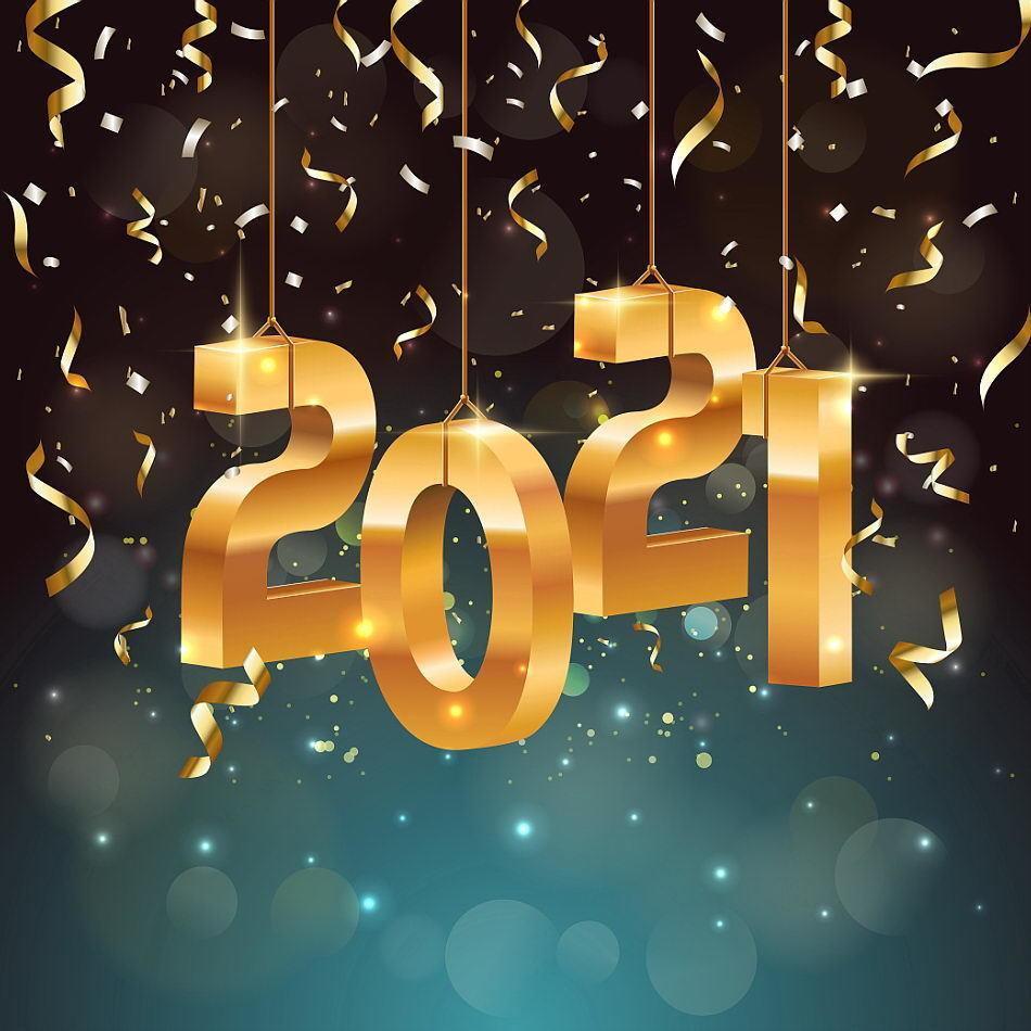 The Luxury of New Year 2021 Party Concept vector