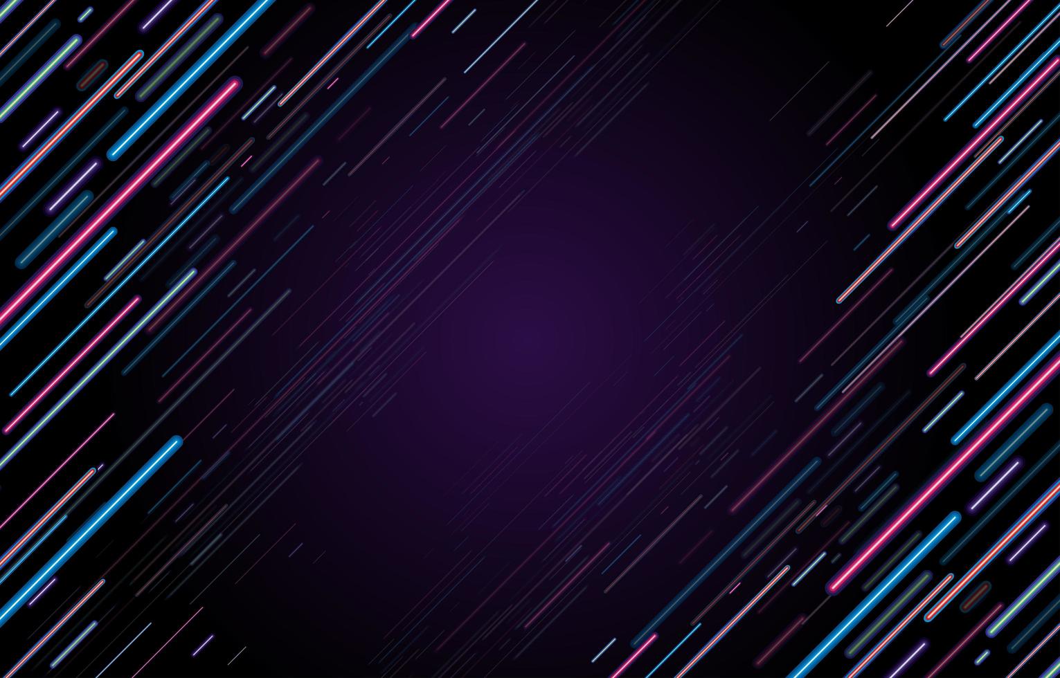 Diagonal Neon Lines Background Concept vector