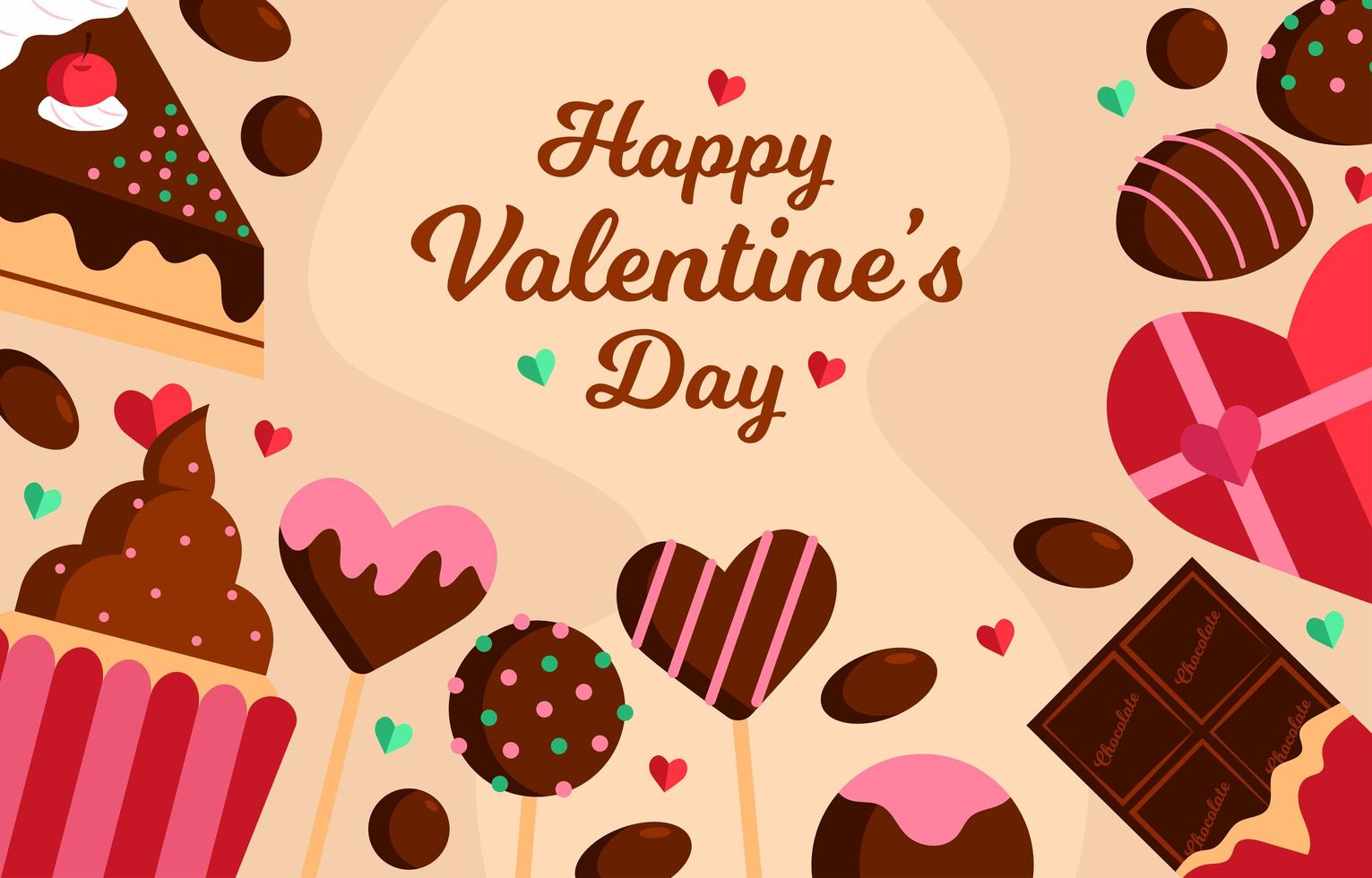 Sweet Choco Valentine vector