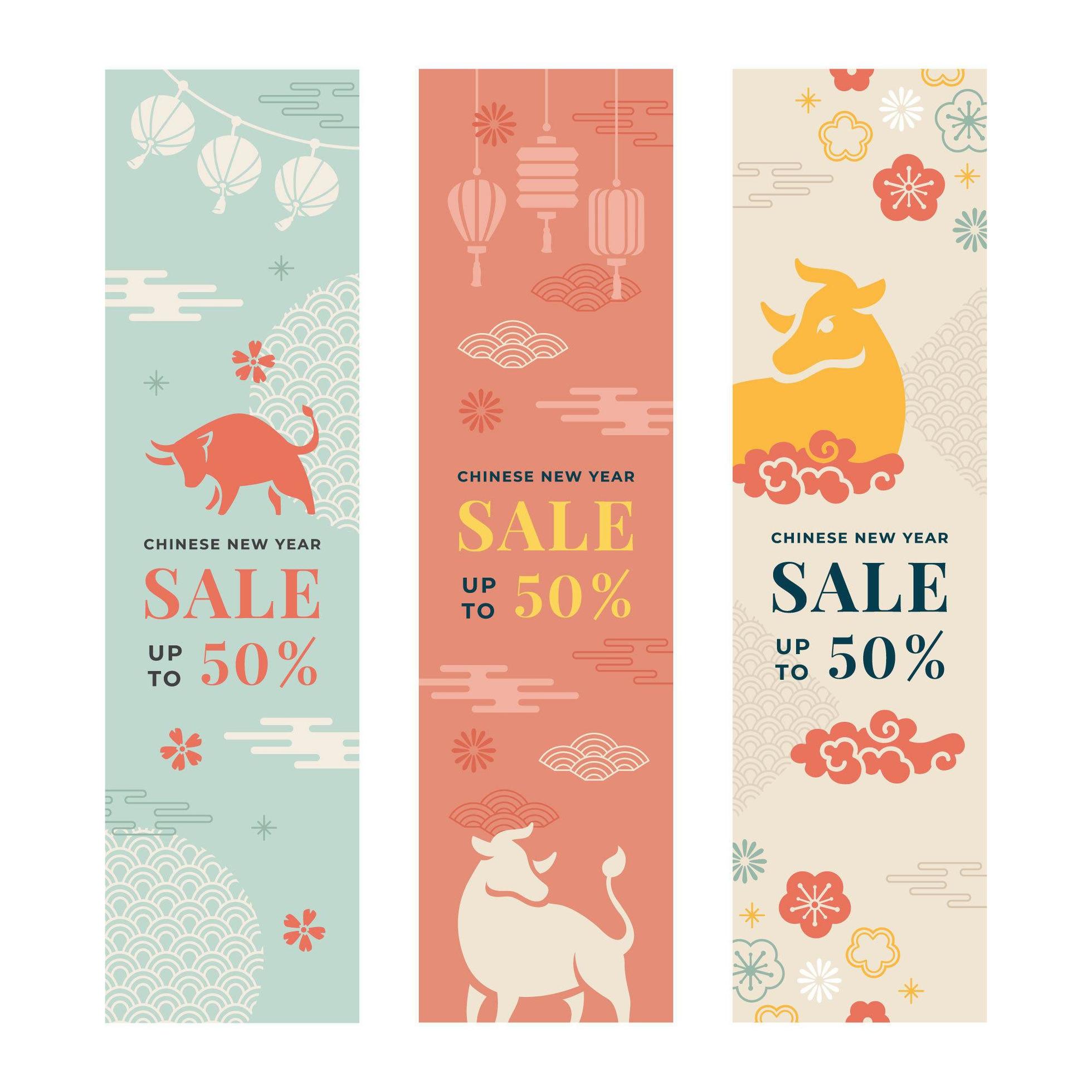 Chinese New Year Sale Celebration Banner 1849541 Vector Art at Vecteezy