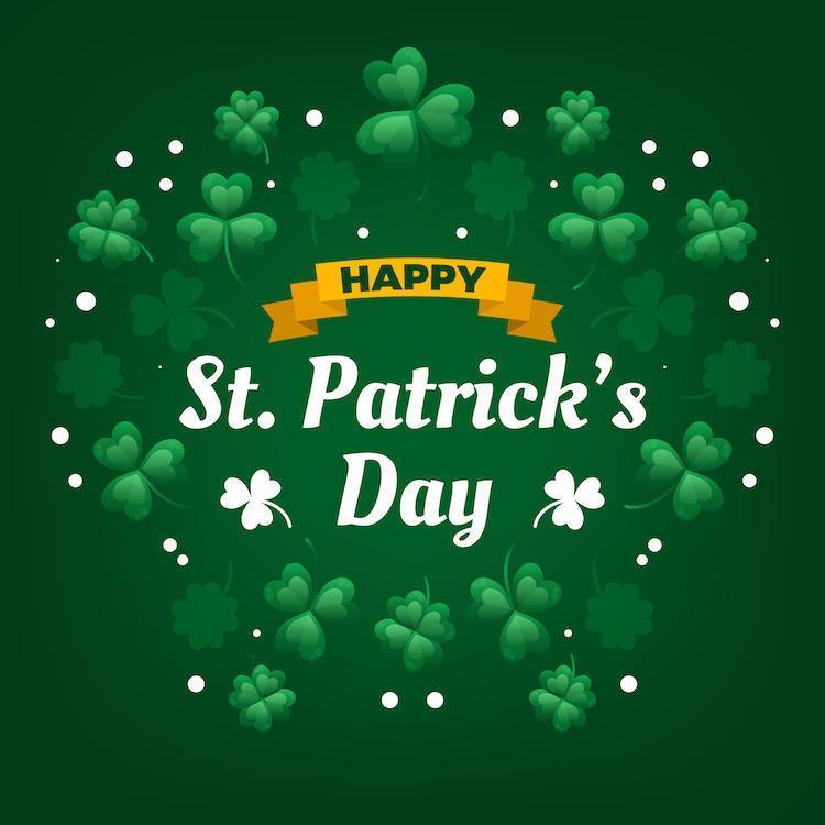 Cute Celebration of St. Patrick's Day With Clover vector