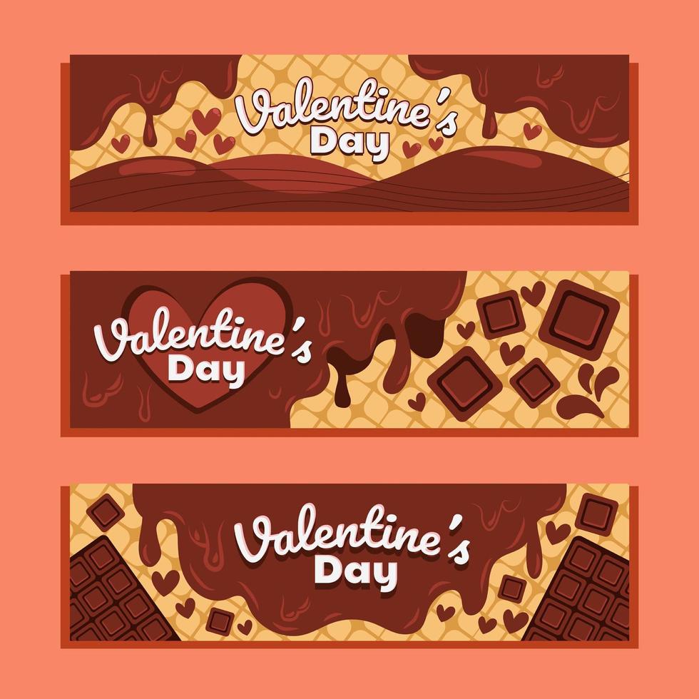 Melted Chocolate Romance of Valentine vector