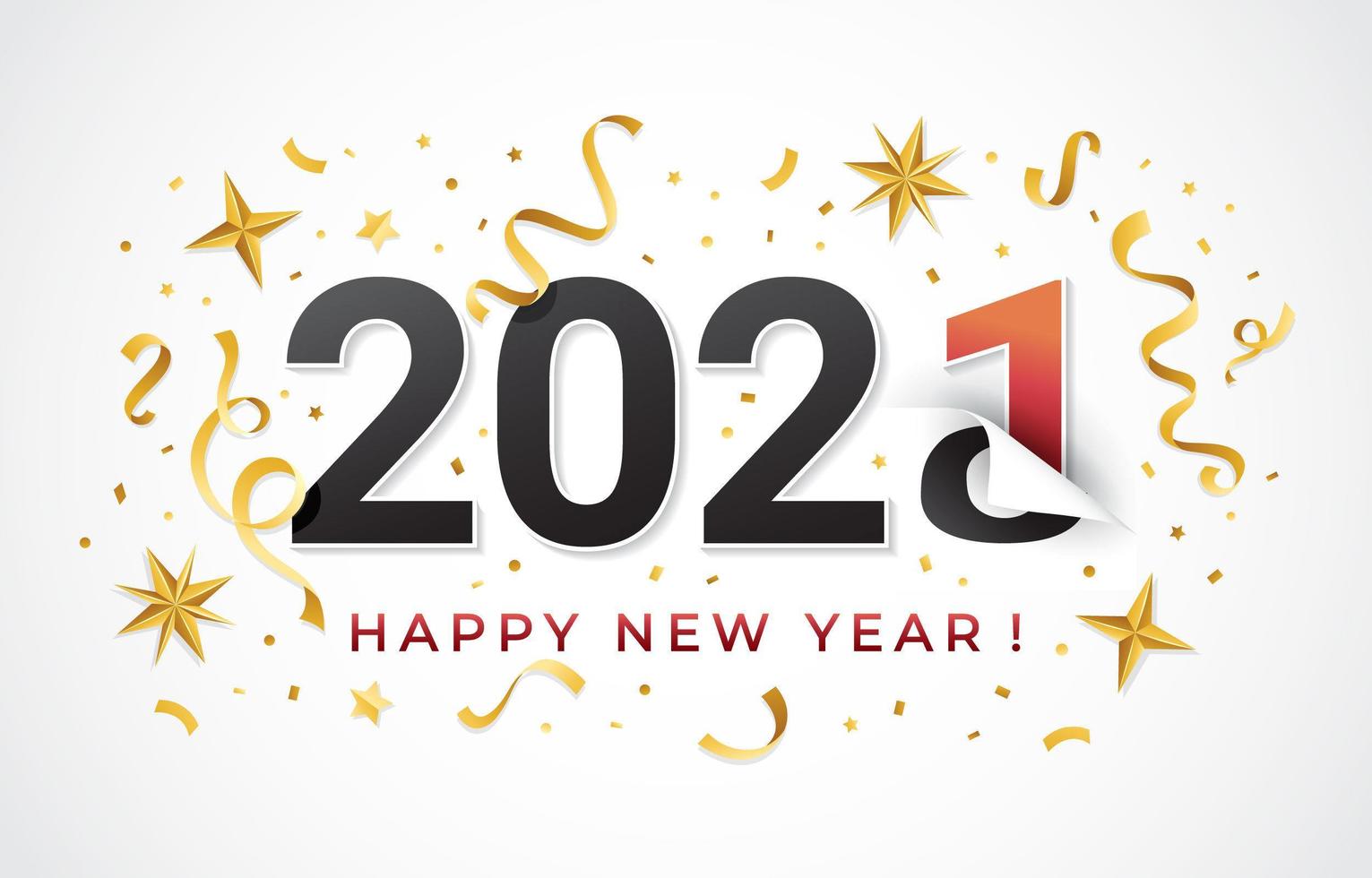 2020 to 2021 Celebration vector