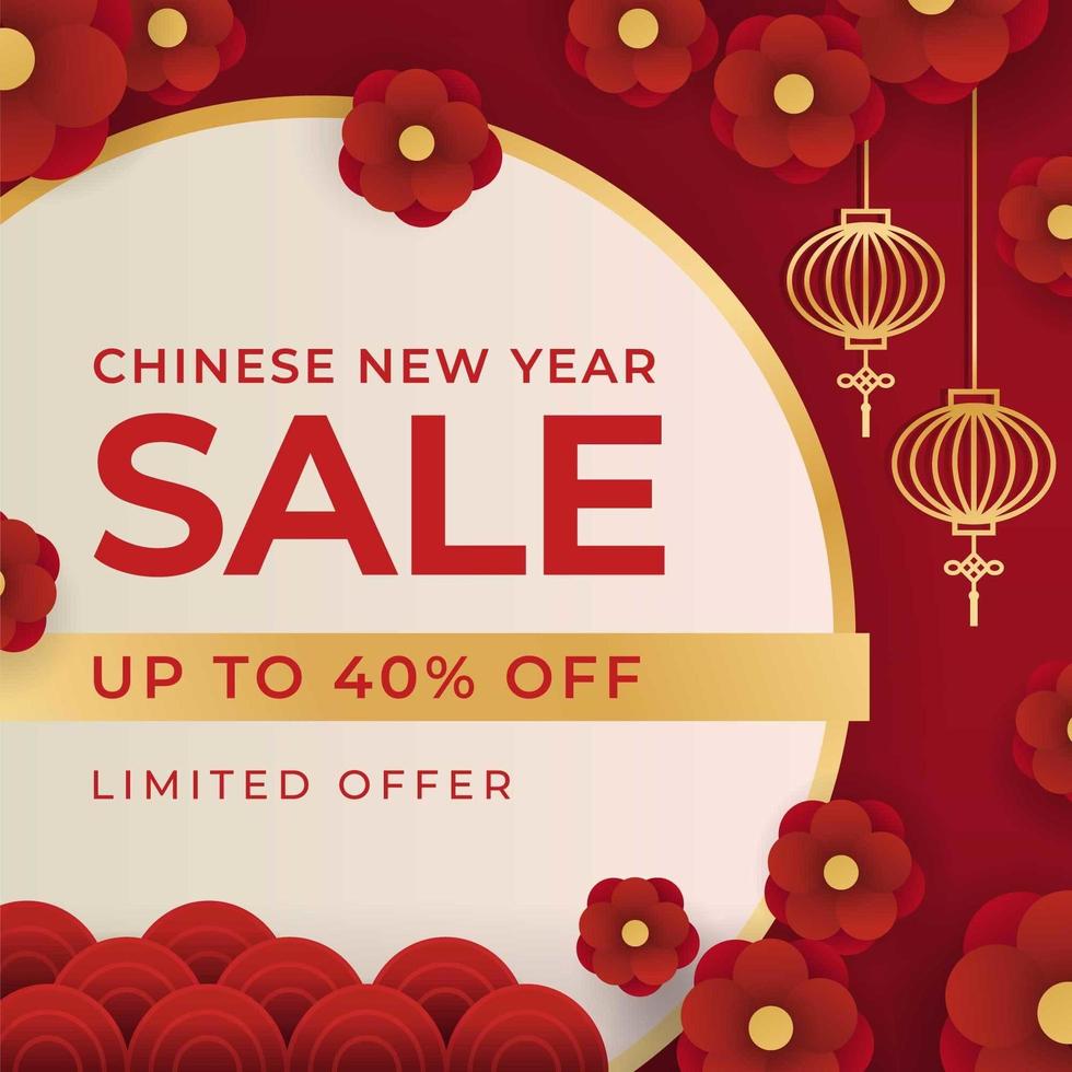 Chinese New Year Sale Limited Offer vector