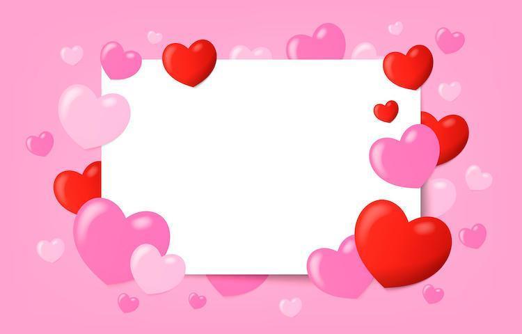 Realistic Colorful Valentine Heart Background vector