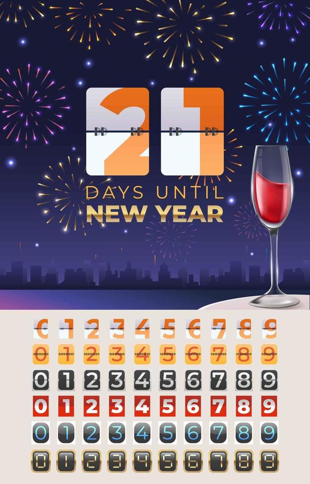 Celebrate New Year Countdown Template vector