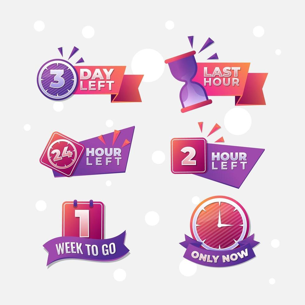 Modern Countdown Banner Collection vector