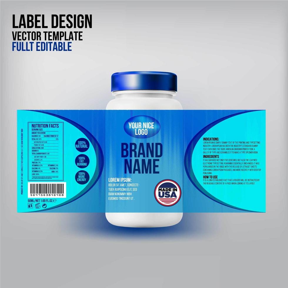 Bottle label, Package template design, Label design, mock up design label template vector