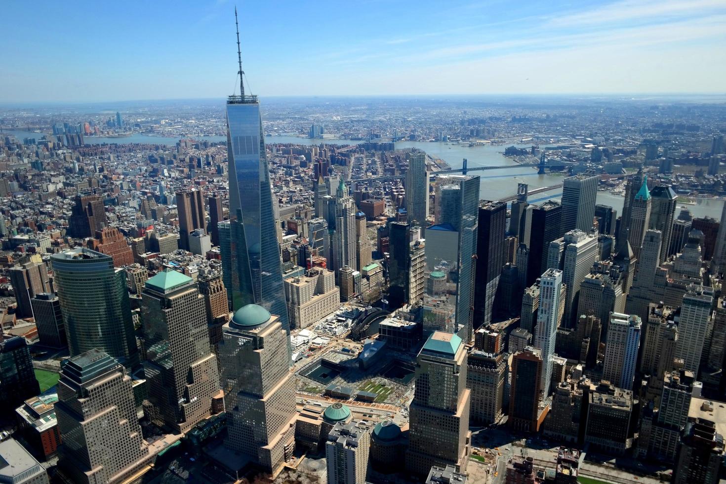 nueva york, ny, 2020 - vista aérea del world trade center foto