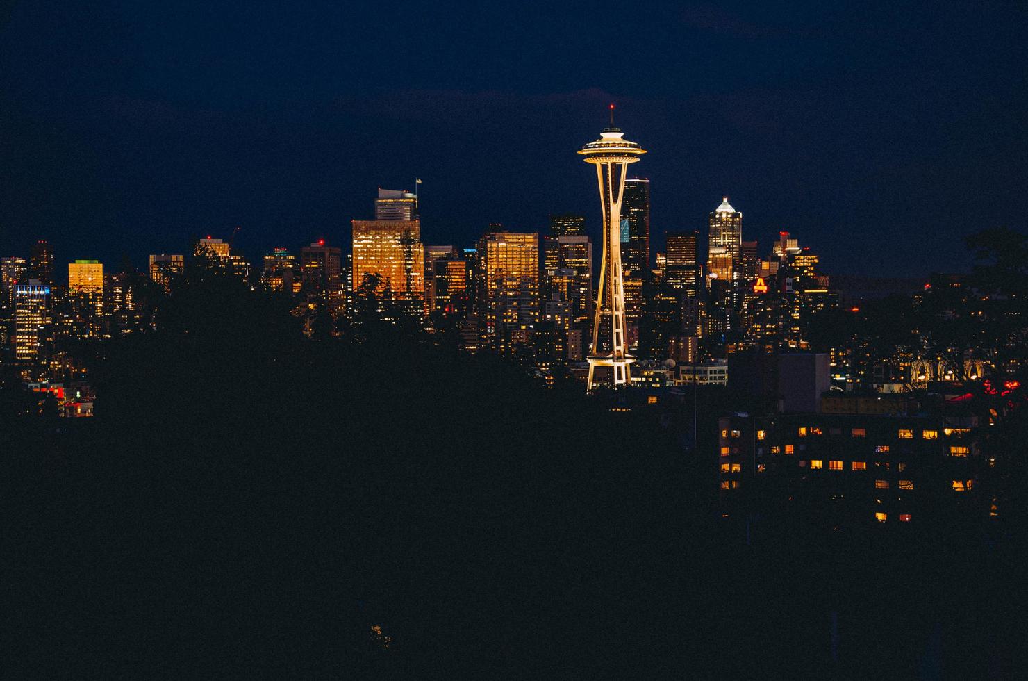 Seattle night sky photo